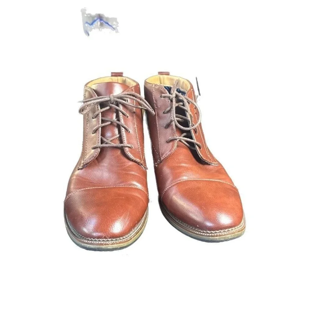 Madden Men's Brown Cap-Toe Chukka Boots, Size 10.5